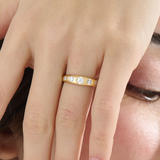 5 Stone Dome Ring, solid gold ring, view 6 | DiaFifth