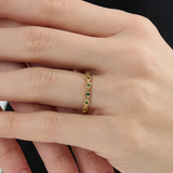 Art Deco Emerald Ring, solid gold ring, view 3 | DiaFifth