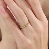 Art Deco Emerald Ring, solid gold ring, view 5 | DiaFifth
