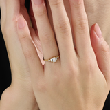 Art Deco Engagement, solid gold ring, view 6 | DiaFifth
