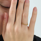 Art Deco Stacking Ring, solid gold ring, view 3 | DiaFifth