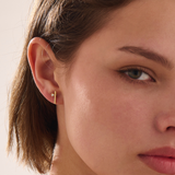 Bar Stud Earrings, solid gold earrings, view 5 | DiaFifth