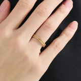 Beaded Wedding Band, solid gold ring, view 3 | DiaFifth
