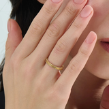 Beaded Wedding Band, solid gold ring, view 5 | DiaFifth