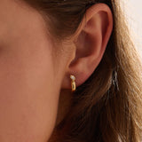 Bezel Marquise Earrings, solid gold earrings, view 3 | DiaFifth