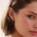 Bezel Marquise Earrings, solid gold earrings, view 5 | DiaFifth