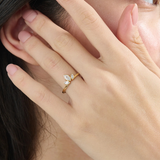 Bezel Marquise Statement Ring, solid gold ring, view 6 | DiaFifth