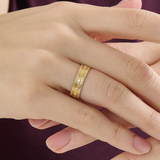 Celestial Wedding Band, solid gold ring, view 3 | DiaFifth