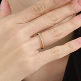 Channel Set Eternity Band, solid gold ring, view 3 | DiaFifth