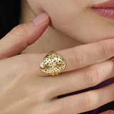 Chunky Scattered Statement Ring, solid gold ring, view 6 | DiaFifth