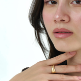 Crossover Statement Ring, solid gold ring, view 6 | DiaFifth