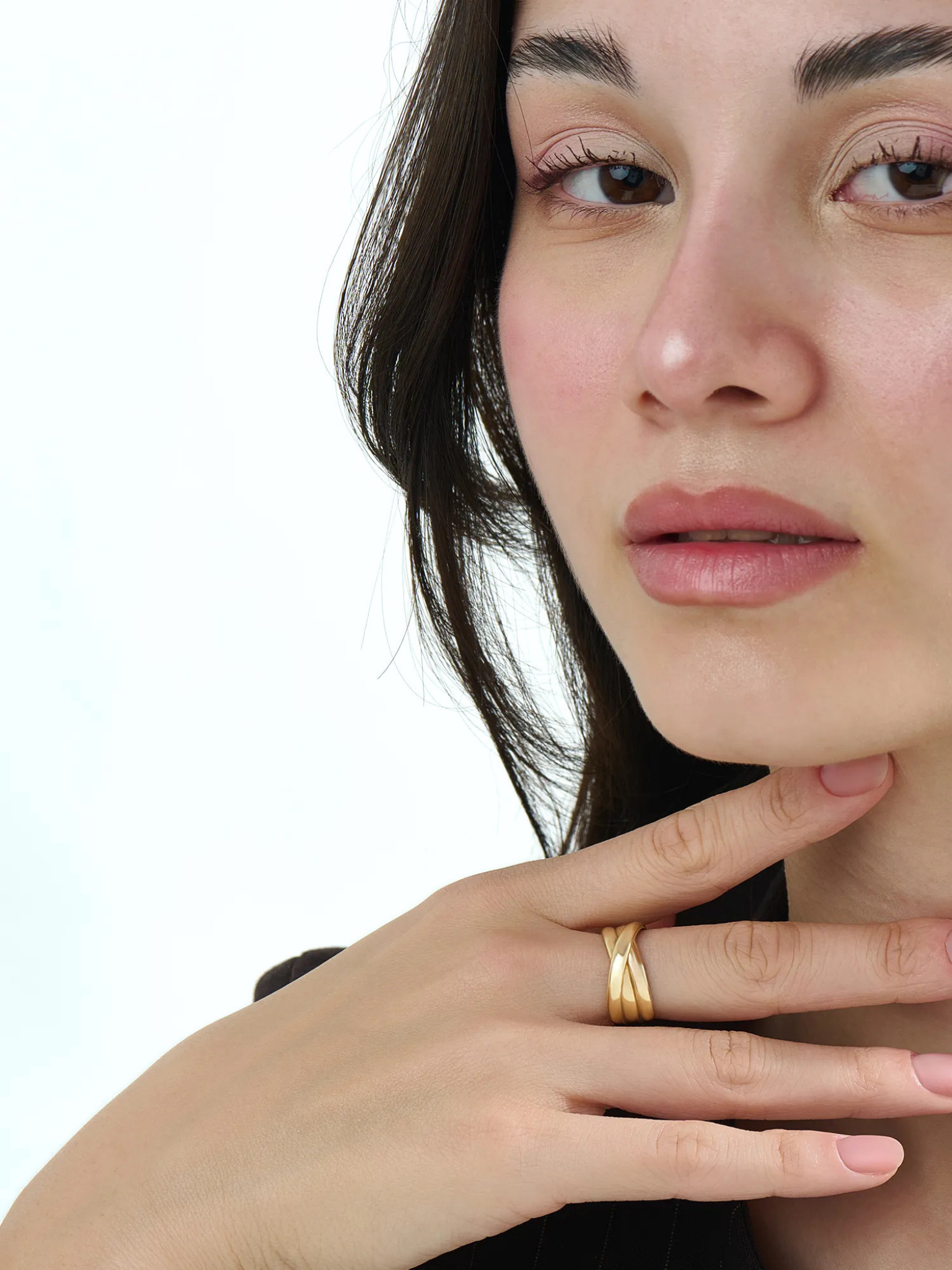 Crossover Statement Ring, solid gold ring, view 6 | DiaFifth