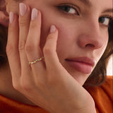 Leaf Eternity Wedding Ring, solid gold ring, view 6 | DiaFifth