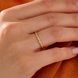 Rope Twist Stacking Ring, solid gold ring, view 3 | DiaFifth