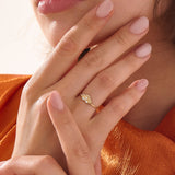 Unique Statement Ring, solid gold ring, view 3 | DiaFifth