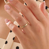 Mixed Shapes Wedding Ring, solid gold ring, view 3 | DiaFifth