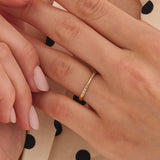 Pinched Wedding Ring, solid gold ring, view 3 | DiaFifth