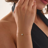Heart Bracelet, solid gold bracelet, view 6 | DiaFifth