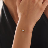 Heart Bracelet, solid gold bracelet, view 3 | DiaFifth