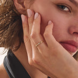 Cluster Wedding Ring, solid gold ring, view 6 | DiaFifth