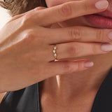 Trio Stacking Ring, solid gold ring, view 3 | DiaFifth