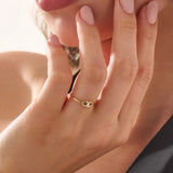 Tiny Baguette Ring, solid gold ring, view 3 | DiaFifth
