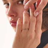 Ultra Thin Stacking Ring, solid gold ring, view 6 | DiaFifth