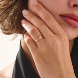 Tiny Garnet Wedding Band