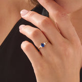 Sapphire Engagement Ring, solid gold ring, view 3 | DiaFifth