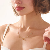 5 Diamond Necklace, solid gold necklace, view 6 | DiaFifth