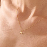 Whale Tail Necklace, solid gold necklace, view 3 | DiaFifth