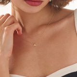 Whale Tail Necklace, solid gold necklace, view 6 | DiaFifth