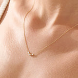 Pear Trio Necklace, solid gold necklace, view 3 | DiaFifth