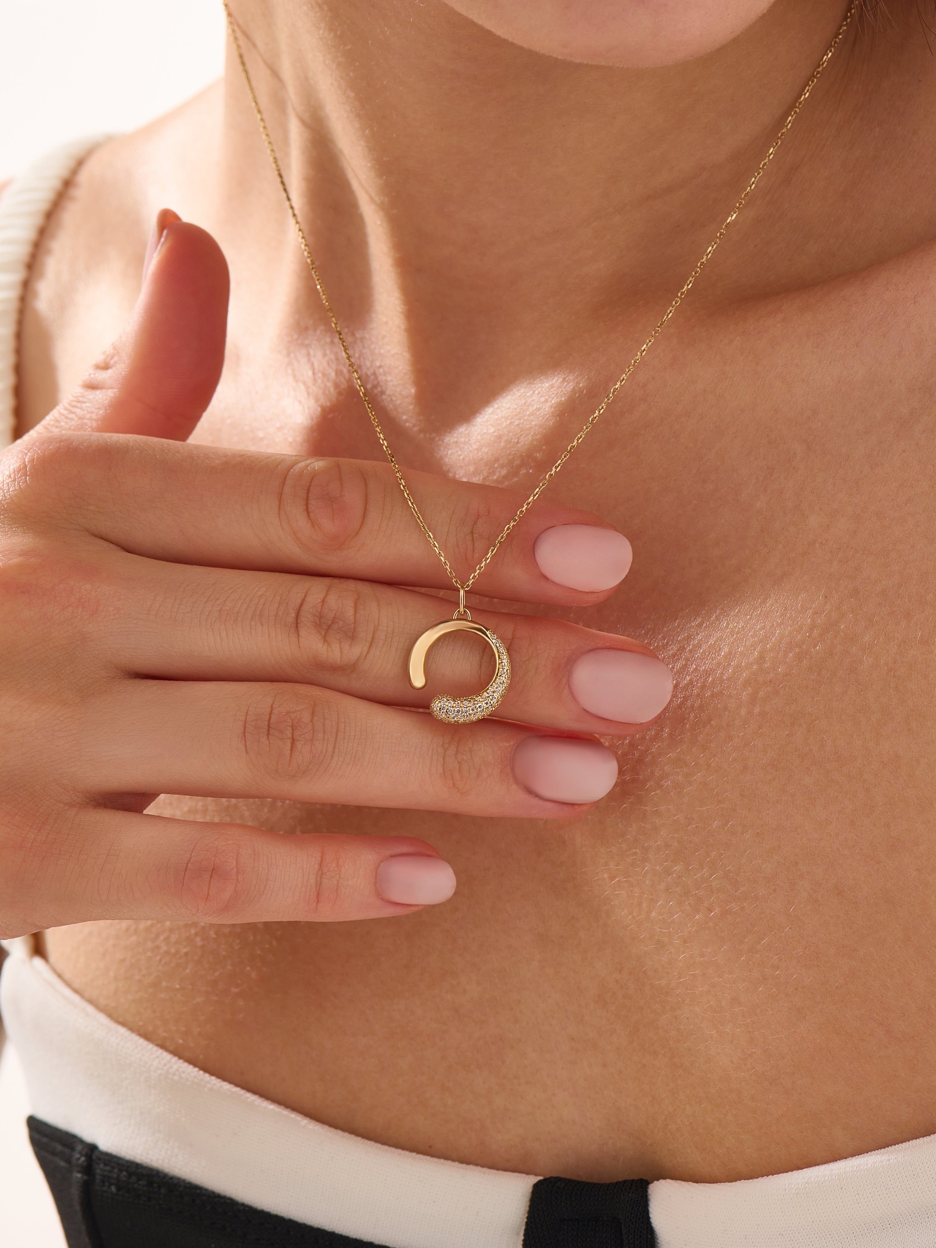 Unique Necklace, solid gold necklace, view 6 | DiaFifth