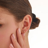 Ball Piercing, solid gold earrings, view 2 | DiaFifth