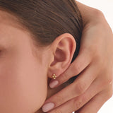 Dot Piercing, solid gold earrings, view 2 | DiaFifth