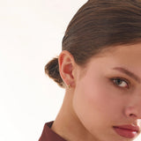 Dot Piercing, solid gold earrings, view 4 | DiaFifth