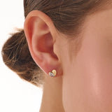 Heart Piercing, solid gold earrings, view 4 | DiaFifth