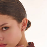 Star Piercing, solid gold earrings, view 2 | DiaFifth