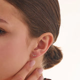 Line Piercing, solid gold earrings, view 4 | DiaFifth