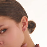 Sapphire Piercing, solid gold earrings, view 2 | DiaFifth