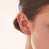 Pave Piercing, solid gold earrings, view 4 | DiaFifth
