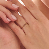 Garnet Stacking Ring, solid gold ring, view 6 | DiaFifth