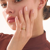 Pave Ruby Flower Wedding Band, solid gold ring, view 6 | DiaFifth