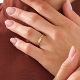 Tiny Emerald Wedding Band