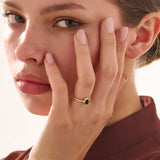 Emerald Engagement Ring, solid gold ring, view 6 | DiaFifth