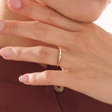 Emerald Star Signet Ring, solid gold ring, view 3 | DiaFifth