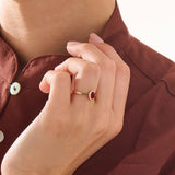 Garnet Engagement Ring, solid gold ring, view 6 | DiaFifth