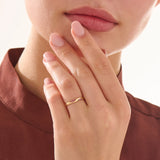 Wavy Garnet Wedding Band, solid gold ring, view 6 | DiaFifth