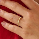 Beaded Vermeil Ring